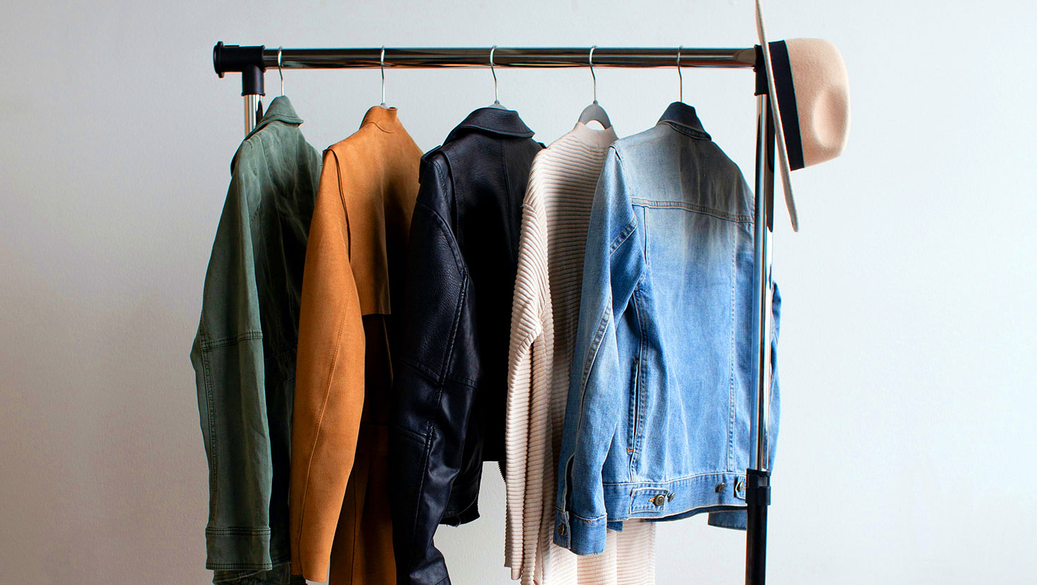 Clothes Hanging on Rail Clothes Hanging on Rail